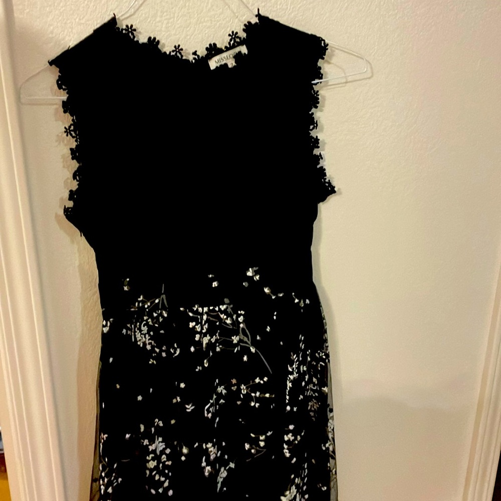 Black Misslook Lace sleeveless organza dress